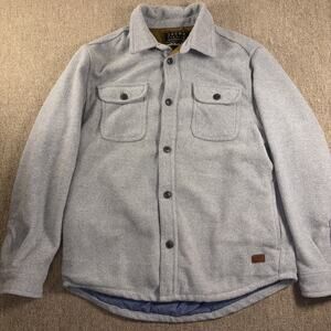 Jachs New York Men’s Heavy Flannel Insulated Button Up Gray Large